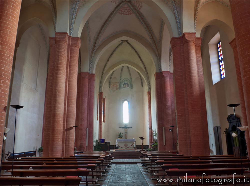 San Nazzaro Sesia (Novara, Italy) - Interior of the church of the Abbey of Saints Nazario and Celso